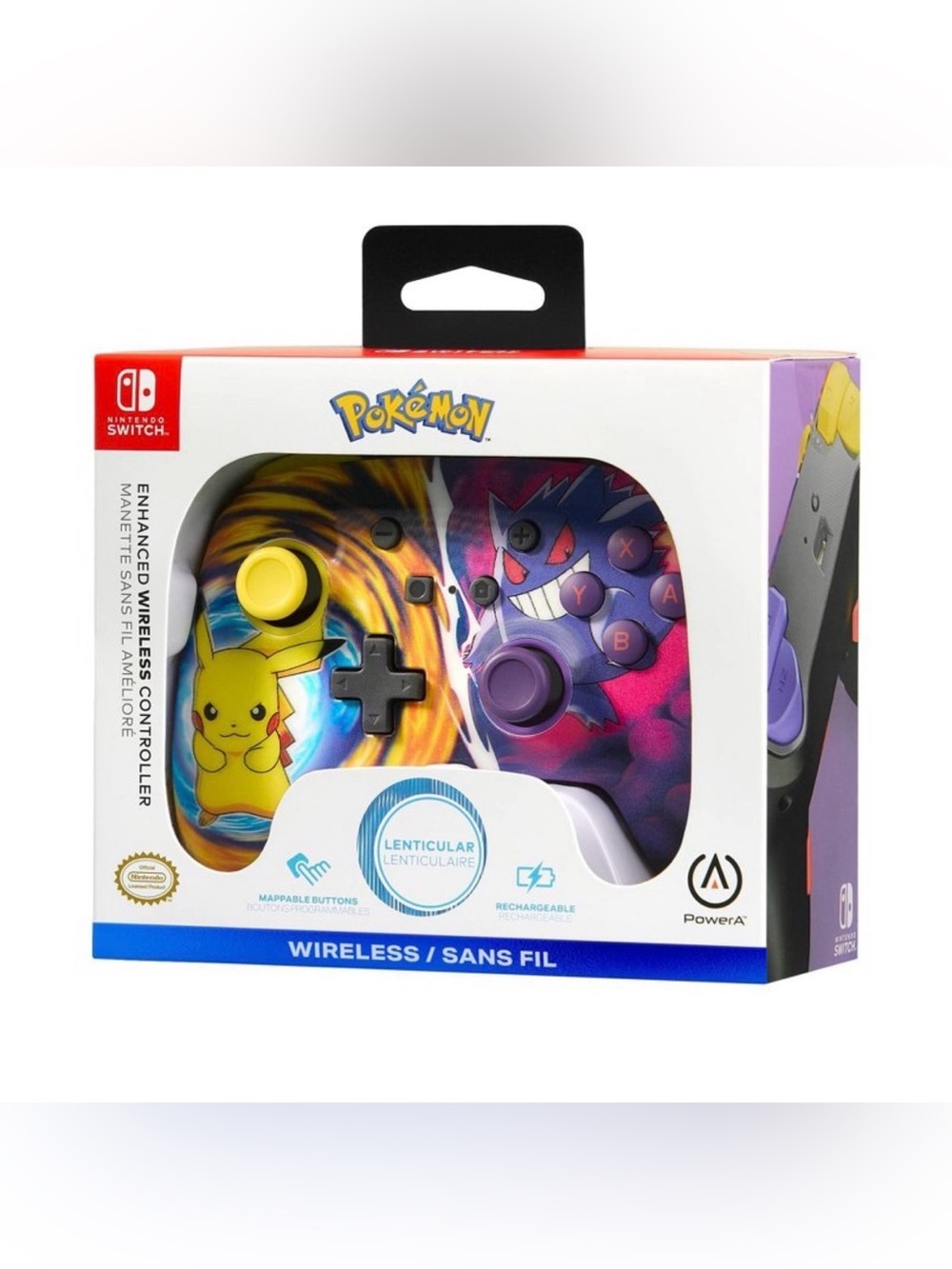 PowerA Pikachu vs Gengar Enhanced Wireless Controller - Nintendo Switch